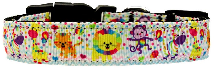 Jungle Party Animals Nylon Dog Collar Small Wide